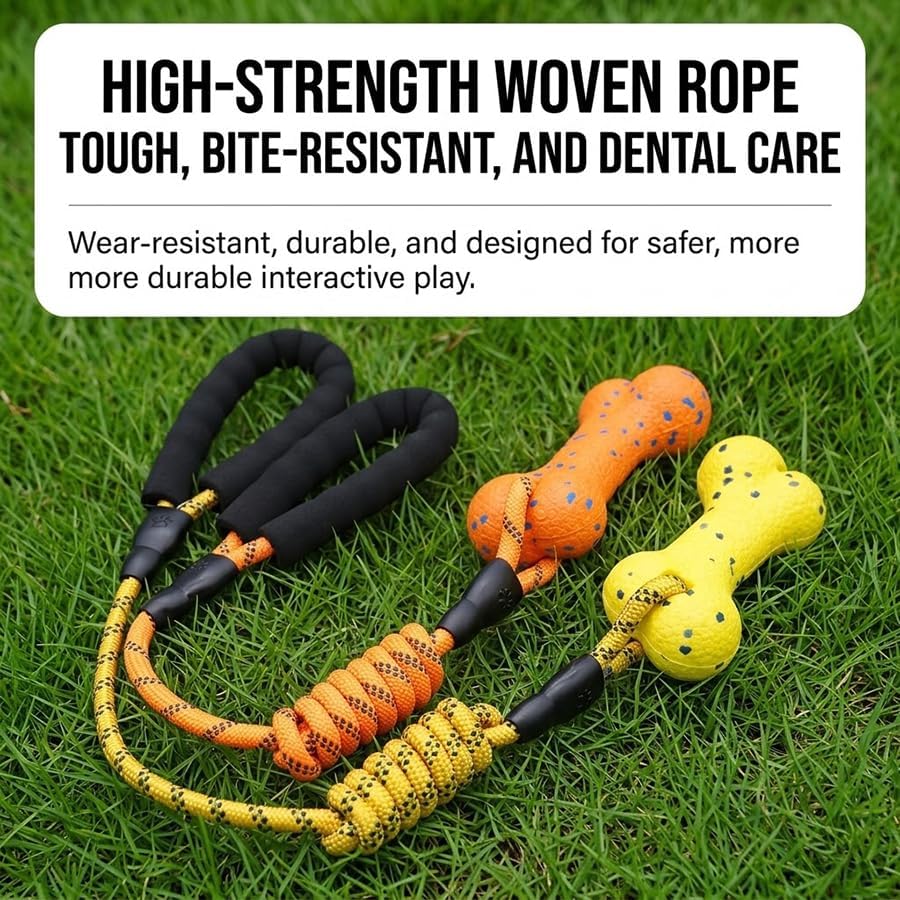 Puppy Teething Toys, Interactive Dog Toys for Small Medium Dogs, Orange