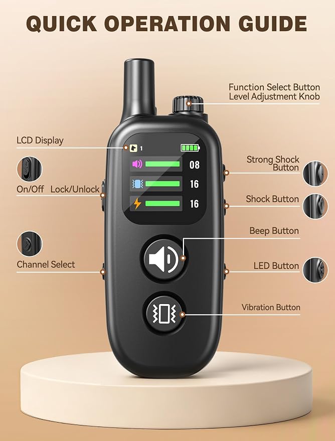 Small Dog Shock Collar with Remote - Specially Designed for Small Dogs 5-15 lbs, 5-30 lbs Puppies, Ultra-Light 0.92 Oz Dog Training Collar with Safe Beep Vibration Shock, IP67 Waterproof, Black