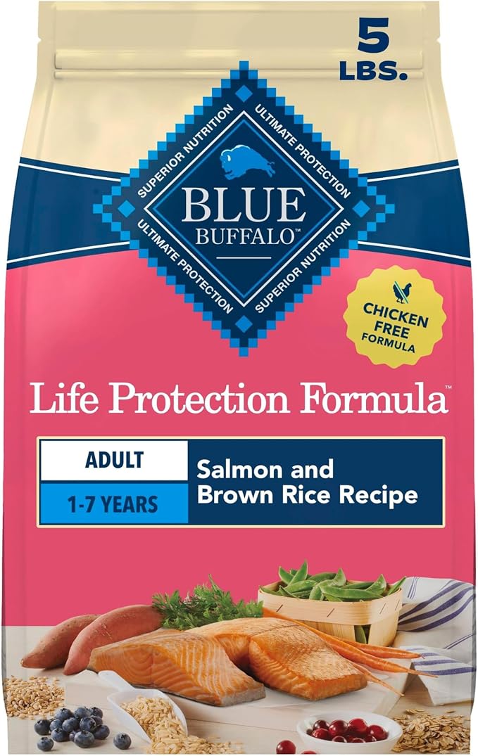 Blue Buffalo Life Protection Formula Salmon Adult Dry Dog Food, 5 lb | Real Salmon #1 Ingredient, Supports Immunity with Antioxidant-Rich LifeSource Bits, Promotes Healthy Muscle Development