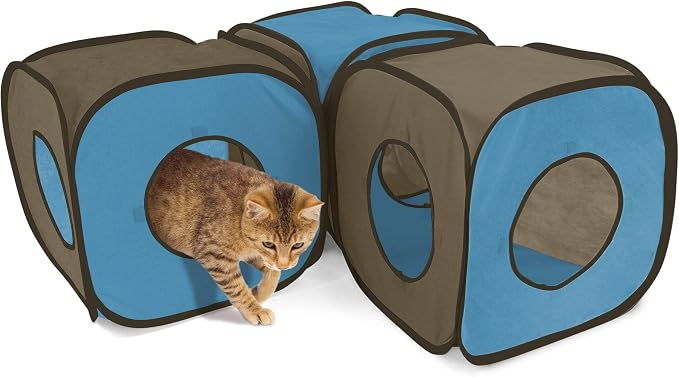 Kitty City Pop Open Rolling Cat Cube, Tunnel, Litter Box (Pack of 6)
