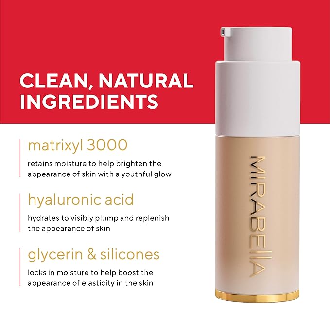 MIRABELLA - Invincible for All HD Liquid Foundation, Moisturizing Face Products for All Skin Types, Full-Coverage Lightweight Foundation Makeup, Moisturizing & Hydrating Beauty Care, Deep D200