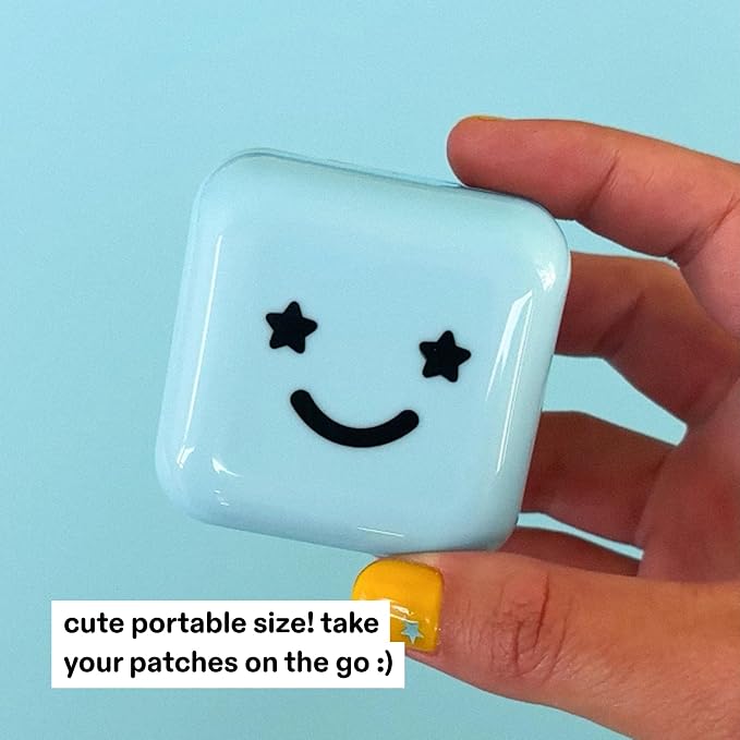 Starface Hydro-Star® Hydrocolloid Pimple Patches + Big Yellow Compact (32 ct) and Hydro-Star® Hydrocolloid Patches with Salicylic Acid + Big Blue Compact (32 ct), Shrink Spots, Absorb Fluid, 2-Pack