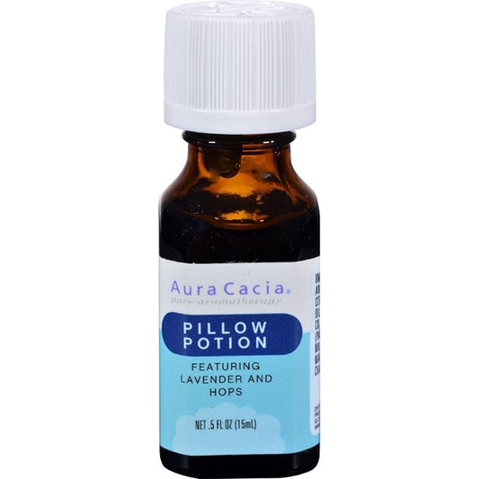Aura Cacia Pillow Potion Aromatherapy Essential Solutions 1/2 Oz. Bottle