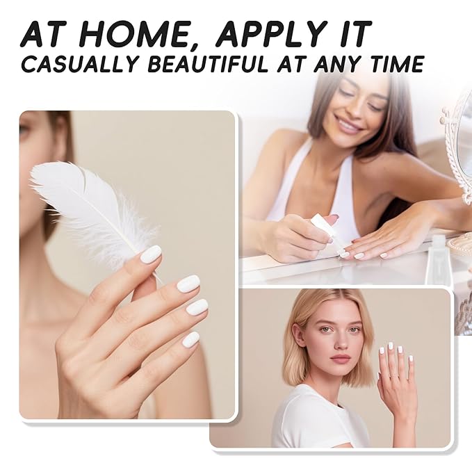 White Nail Polish, Quick Dry Nail Polish, Streak Free, Long- Last Fingernail Polish for Autumn Wedding Nails, Cozy Fall Manicure, Back to School Nail Looks, Salon Quality at Home, 0.35 Fl Oz