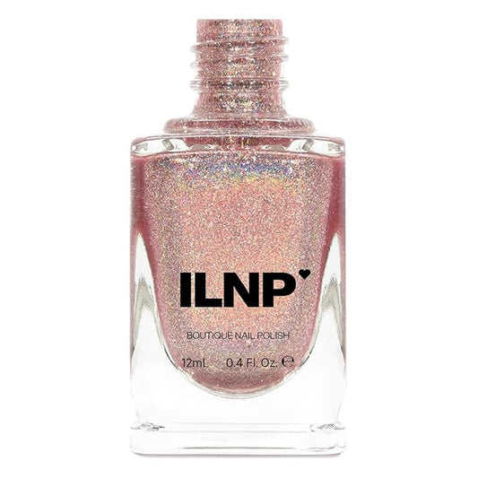 ILNP Pink Mimosa - Rosy Pink Holographic Nail Polish