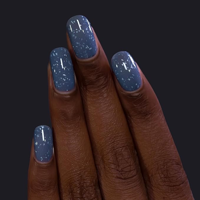 ILNP Rainy Days - Denim Blue Flakie Shimmer Nail Polish