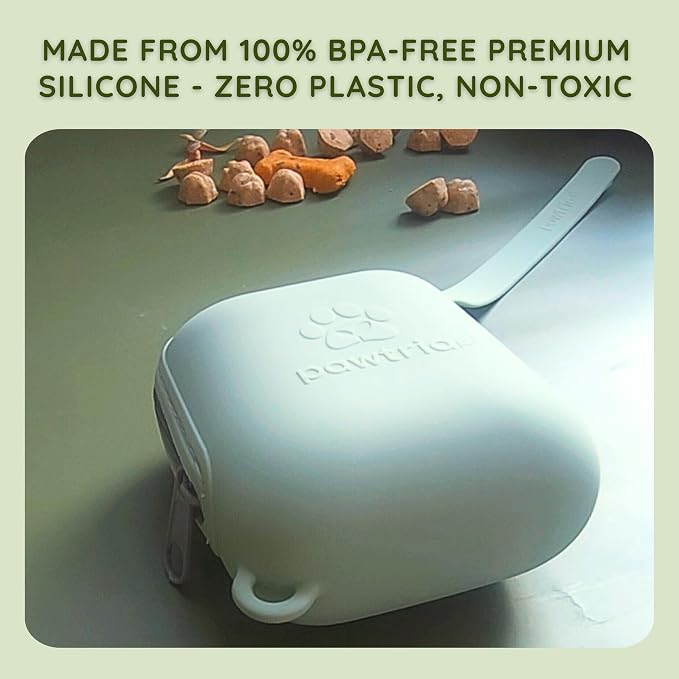 Pawtria Home Compostable Dog Poop Bag Rolls (120) + Silicone Treat Pouch