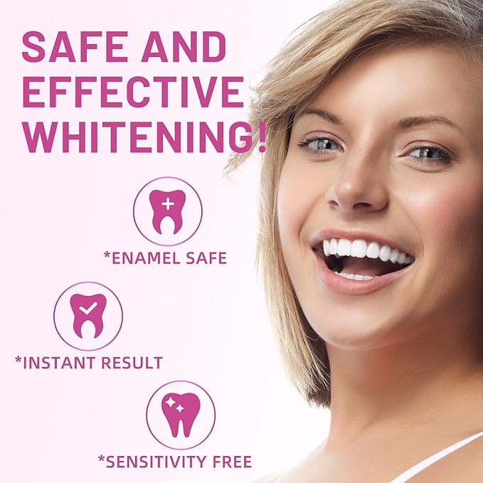 PERSMAX Teeth Whitening Strips for Sensitive Teeth Enamel Safe Smile Whitening Kit, 28 Strips 14 Treatments, No-Slip Remove Coffee Wine Smoking Stains Professional