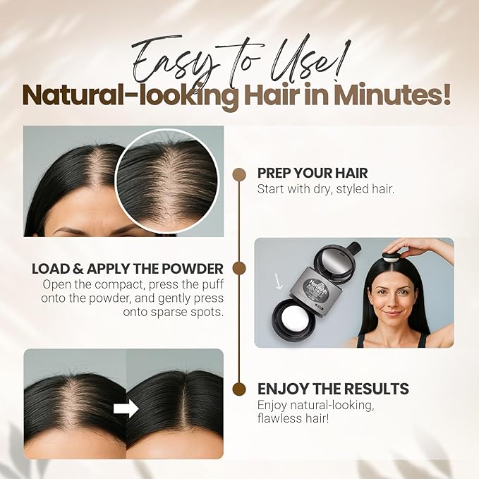 Koloret Root Touch Up Powder– Medium Blonde Powder for Women & Men, Instant Root Cover Up for Gray Coverage, Hairline Concealer for Thinning Hair & Bald Spots, Water-Resistant & Smudge-Proof, 10g