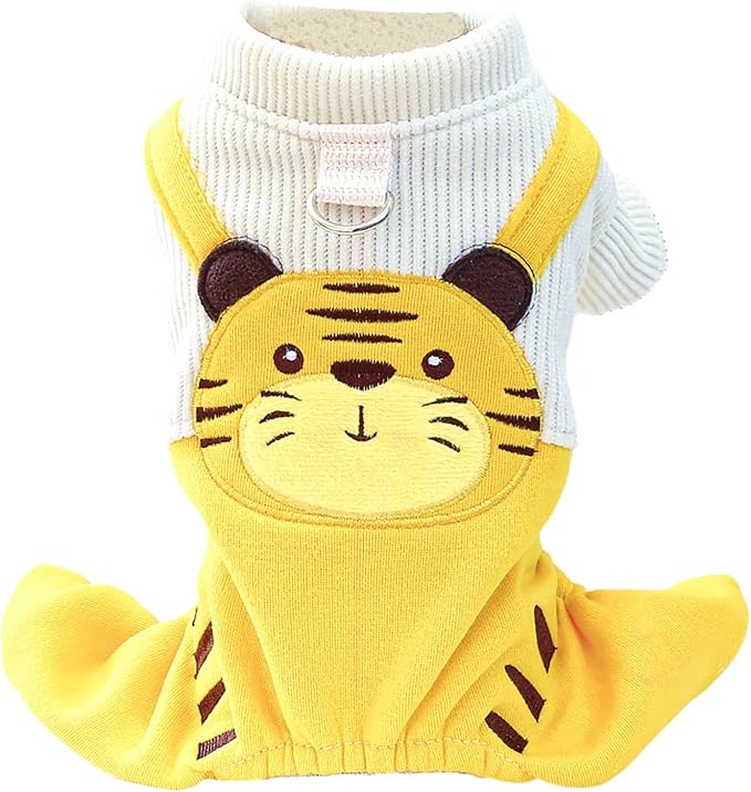 Dog Stylish Overalls Comfortable Puppy One Piece Outfits Summer Bib Overalls for Small Dogs Cute Pet Jumpsuit Onesie Chihuahua Yorkies Birthday Holiday Clothes Costume