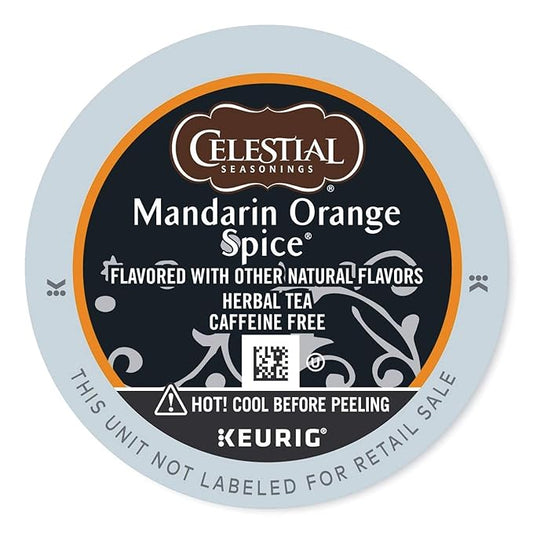 Celestial Seasonings Mandarin Orange Spice Herbal Tea, K-Cup Portion Pack for Keurig K-Cup Brewers, 24-Count