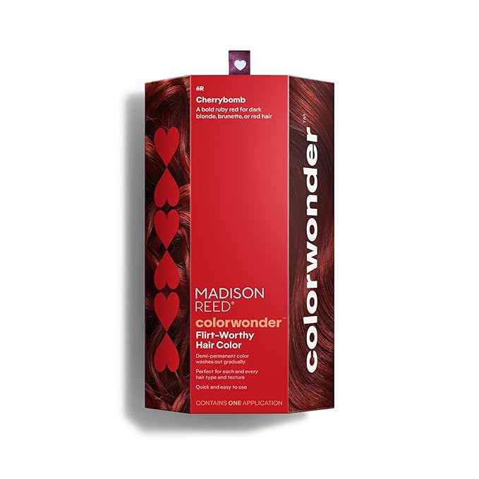 Madison Reed colorwonder Demi-Permanent Hair Color, Effortless At-Home Hair Dye, Ammonia-Free, Cruelty-Free, CherryBomb (6R Medium Ruby Red), Pack of 1