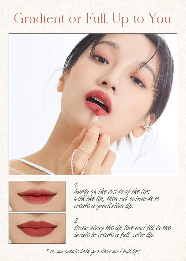 I'M MEME Color Key Ring Velvet Lip Tint - 07 Muted Plum | Long Lasting Lip Stain, Matte Finish, Smooth Texture, Kbeauty, Cute Korean Makeup, Compact, Portable Keychain, Travel-Friendly, Gift, 2.8g