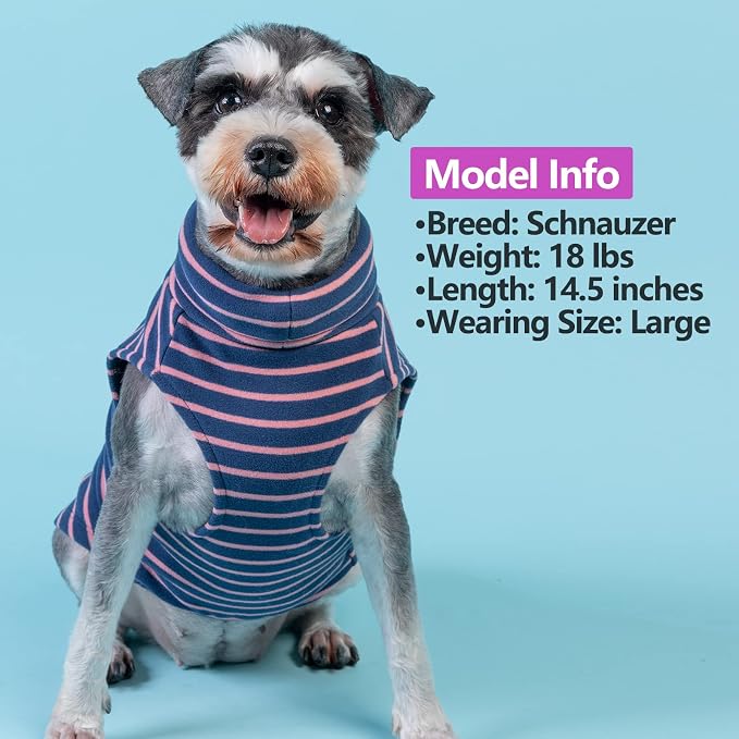 KYEESE 2Pack Dog Sweater for Small Dogs Soft Pet Coats Fleece Sweatshirt | Warm Turtleneck Dog Pullover Clothes, 4-Way Stretch & Lightweight Vest, Doggie Coat in Cold Weather, Daily Wear