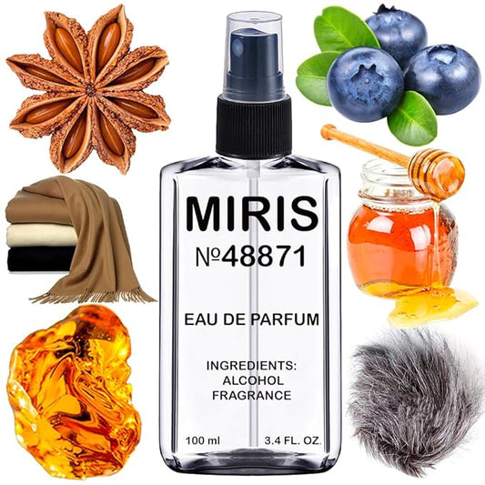 MIRIS No. 48871, Inspired by Oud Kalemat, Long-Lasting Unisex Eau de Parfum for Women & Men, Spray 3.4 Fl Oz / 100 ml