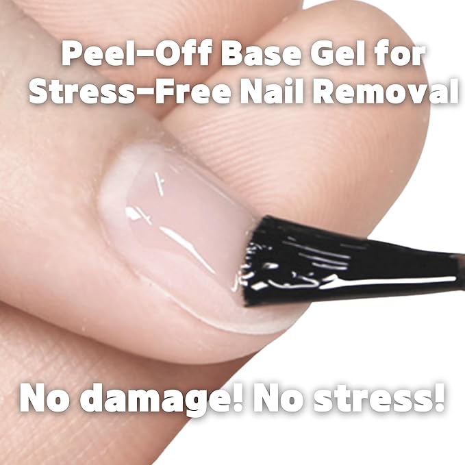 Korean Peel Off Base Coat Gel Nail Polish Beauty No Damage Easy Removal Premium Professional Home Salon Quality Gift DIY Nail Art UV LED Gel 15ml