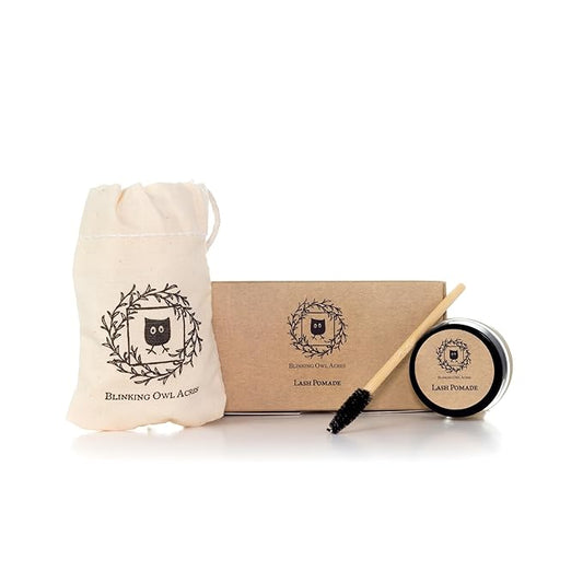 Mascara Alternative | Lash Pomade | Long-Lasting Lash Health | Natural Eyelash Growth Serum with Organic Castor Oil & Argan Oil | Increases Length & Volume | Natural Silk Fibers