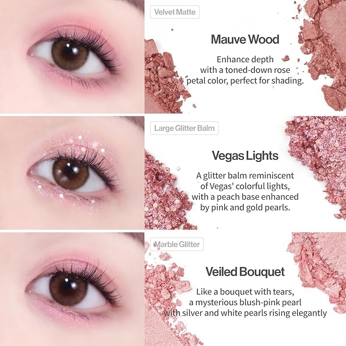 UNLEASHIA Glitterpedia Eye Palette NO.5 All of Dusty Rose