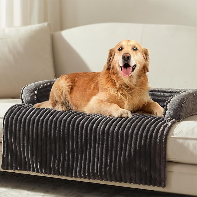 WINDRACING Luxury Dog Couch Bed,Dog Sofa pad, Washable, aterproof Pet Bed Mats, Very Suitable for Small, Medium and Large Dogs. Suitable for Furniture Protection - Grey (Large 41x37x5inch) ﻿