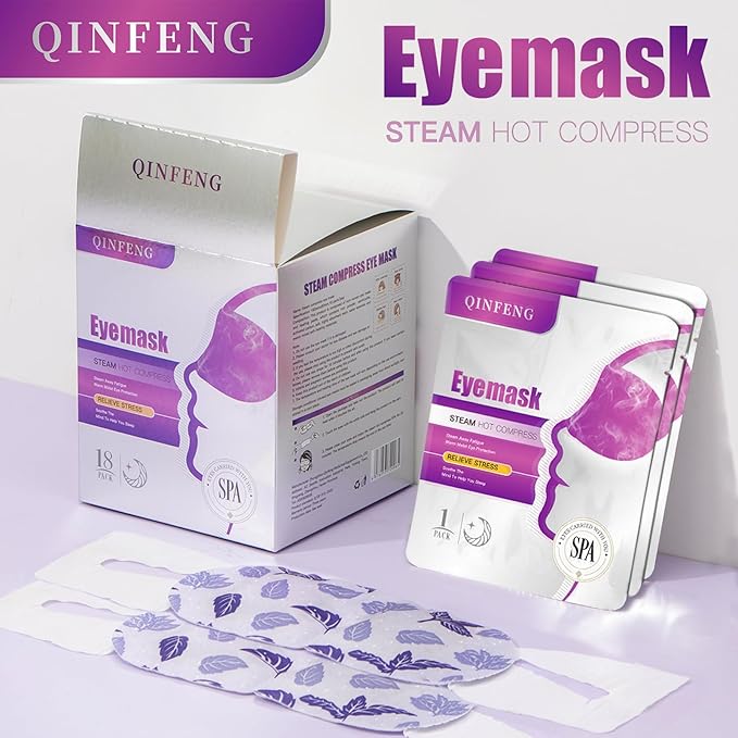 18 Packs Steam Eye Mask for Dry Eyes Self Heating Masks Cornea Care Rest Disposable SPA Warm Compress,Eye Mask for Sleep,Reduce Eye Fatigue Travel Essentials Gifts for Women(Unscented)