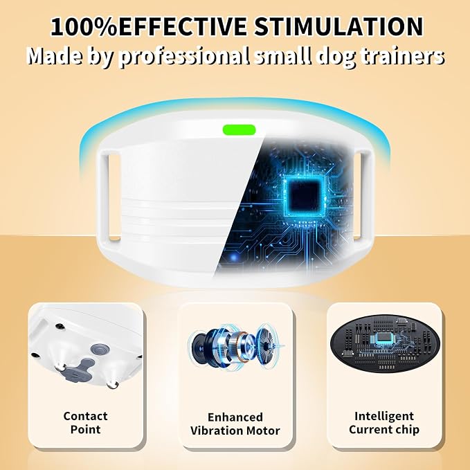 Dog Shock Collar for Small Dogs, Electric Dog Training Collar with Remote,Tailored for 5-30lbs Small Dogs,3 Training Mode Beep, Vibration, Safe Shock(0-9) Waterproof, 1900ft Range