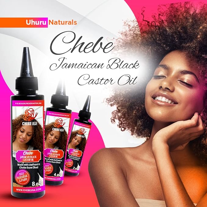 Uhuru Naturals Original Black Castor Hair Growth (4oz) -Remedy All Hair Types.| Nourish, Strengthen & Lock in Moisture