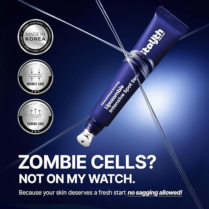 Zombie Line Reset Serum, Targeted Spot Serum with Peptides & Liposome, Korean Precision Smoothing Serum for Fine Lines & Texture, 15ml