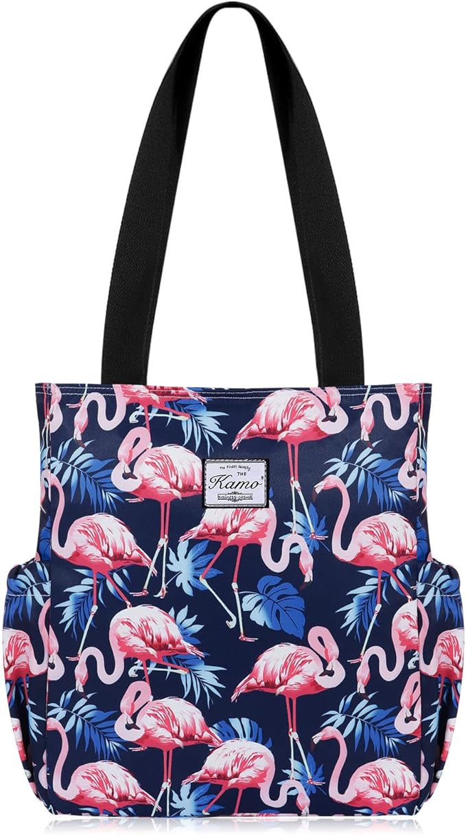 KAMO Floral Tote Bag - Waterproof Lightweight Handbags Travel Shoulder Bag for Hiking Yoga Gym Swimming Travel Beach