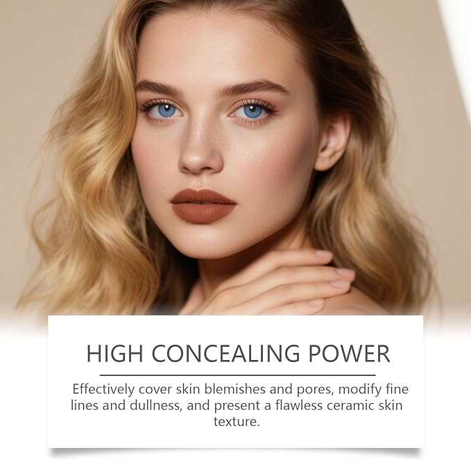 Color Changing Foundation Stick, Medium to Full Coverage Cream Stick Hydrating Makeup, Dual-Ended with Soft Brush for Flawless Look, Portable & Travel-Friendly (Natural)