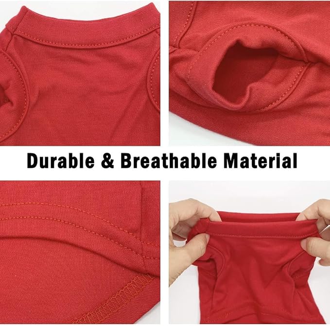 3pcs Dog Shirts Cats Clothes Sleeveless Blank Vest Apparel Extra Small Pet | Soft and Breathable Cat Outfits; Cat Clothing; T-Shirt for Puppy Small Medium Dogs and Cats; Solid Color Tank Top Costumes