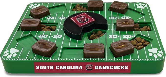 Pets First NCAA South Carolina Gamecocks Puzzle Toy, Puzzle Treat Dog Toy, Interactive Dog Treat Toy, Dog Puzzle Feeding Slow Toy