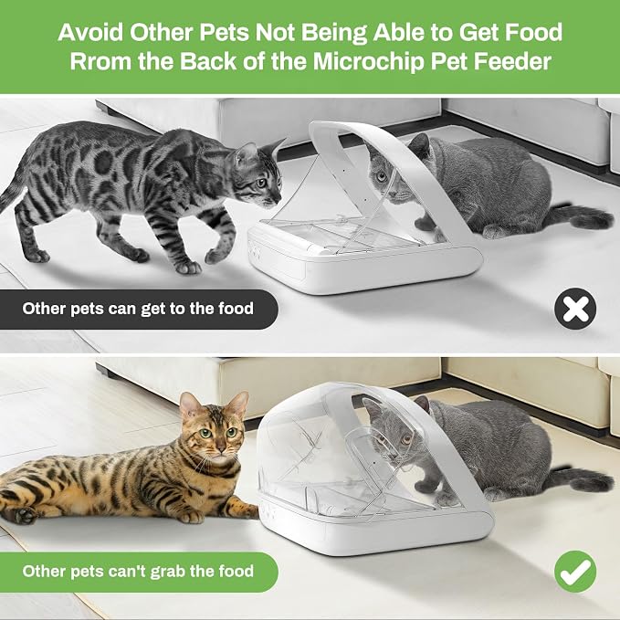 Rear Cover for Automatic Microchip Pet Feeder-Prevents Stubborn Pets from Taking Food from the Back of the Feeder (1 Pack)
