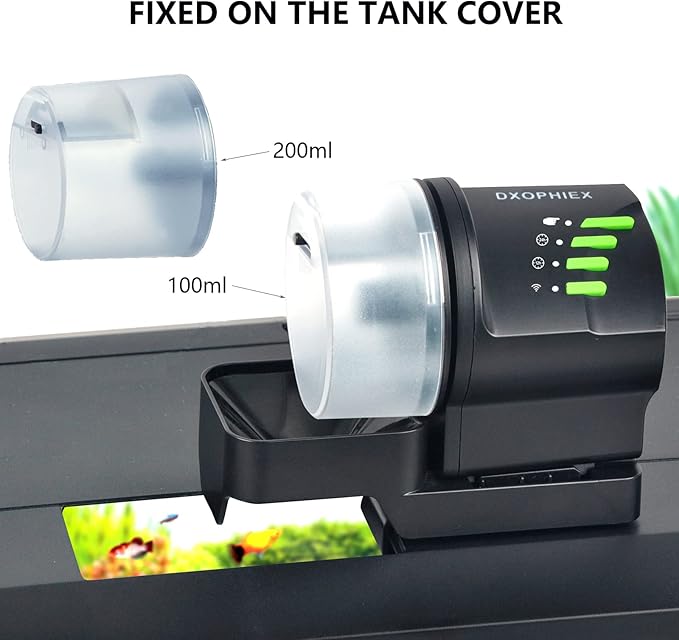 WiFi Fish Feeder Automatic Fish Feeder Automatic Dispenser | Vacation,For Aquarium and Turtle Tank, With Feeding Ring