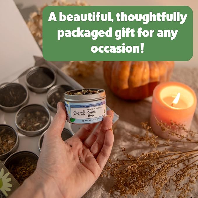 Heavenly Tea Leaves Organic Wellness Tea Sampler, Loose Leaf Tea Gift Set