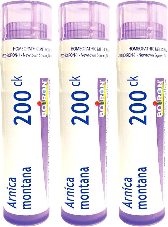 Boiron Arnica Montana 200Ck Homeopathic Medicine for Muscle Pain and Stiffness - Pack of 3 (240 Pellets)
