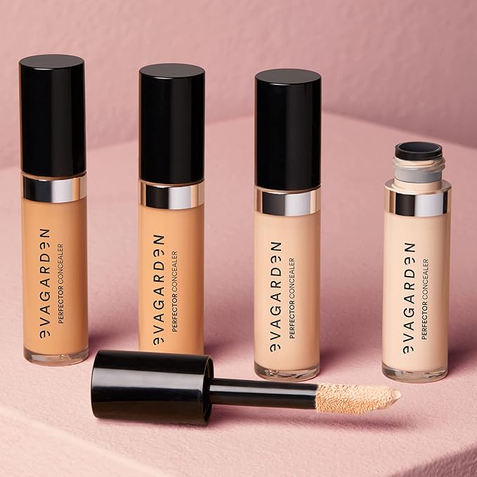 EVAGARDEN Perfector Concealer - Multi-Purpose Product with Moisturizing Properties - Touches Up, Defines, Enhances and Sculpts - Light and Creamy Texture with Rich Color - 333 Medium Amber - 0.16 oz