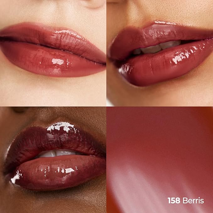 Laka Fruity Glam Tint, 4.5g/0.15oz, Glowing Lip Stain with Wide Color Spectrum, Hydrating & Lightweight Texture, Buildable Color, Non-Sticky, Vegan, K-Beauty (#158 Berris)