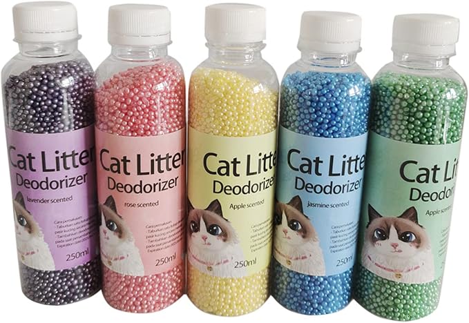 Cat Litter Deodorizer Litter Box Odor Beads Active Carbon Natural-Extract for Home 8 Ounces