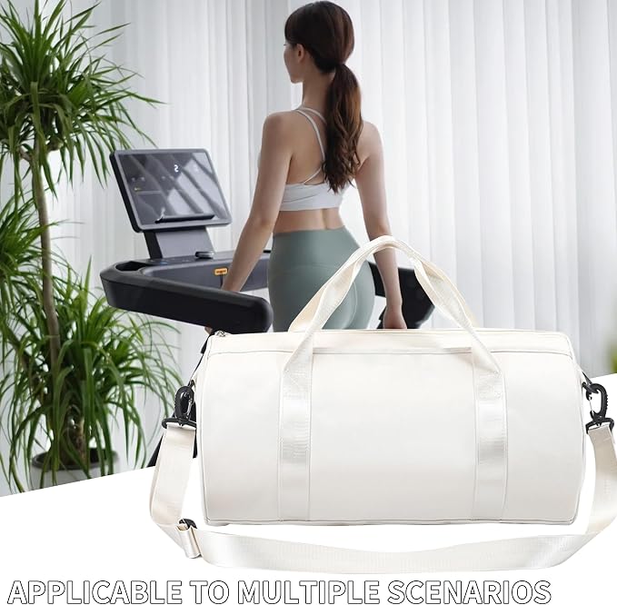 Small Gym Bag for Women Small Duffle Bag with Wet Compartment Sport Bags Gym Tote Bag for Workout Yoga Swimming Dance (Gray(wet pocket))