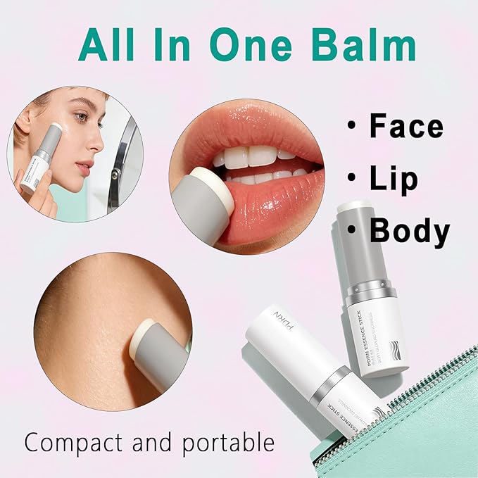 Spirulina Vegan Essence PDRN Balm Stick | Sodium DNA + Collagen + Ceramide NP Multi Balm | All-in-One Face Lip Neck Balm & Eye Cream & Makeup Primer | Hypoallergenic & Sensitive Skin (9g (Pack of 1))