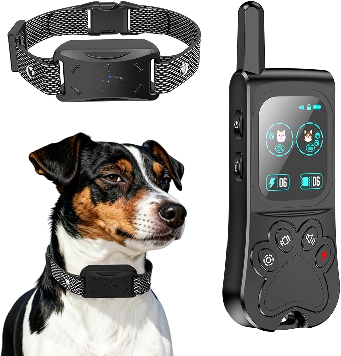One Dog Wireless Dog Fence Containment Gear, Smart Electric Collar Delivers 3 Distinct Warning Reminders & Adjustable Boundary Distance