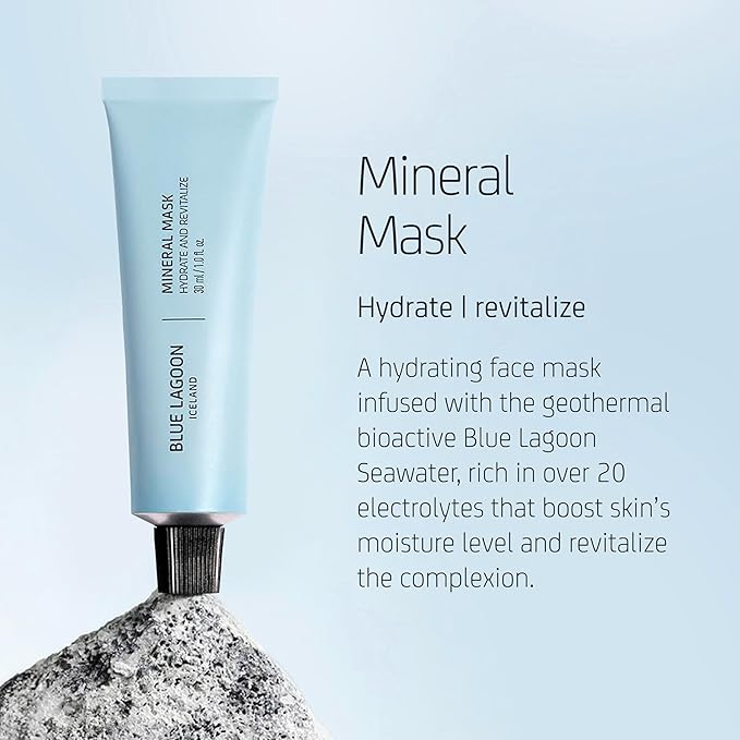 Blue Lagoon - Hydrating Overnight Mineral Face Mask - Hydrating Treatment - Overnight Mask - Moisturizing Skincare - Sleep Treatment - Face Cream, Bioactive Icelandic Skincare (1 fl oz | 30 ml)