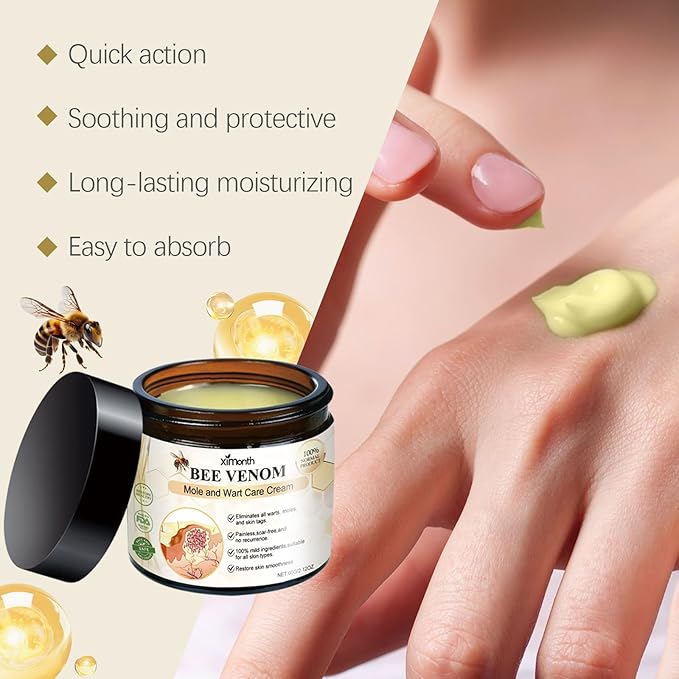 Bee Venom Skin Restoration Cream,bee venom Comprehensive cream,bee venom all in one cream For All Skin Types, Bee Venom Natural Skin Moisturizer,Effectively Reduce Blemishes（1pcs）