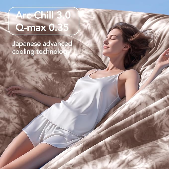 Cooling Blanket Throw 50"x70" for Hot Sleepers | Cold Summer Soft Blanket for Bed Couch and Travel Absorbs Heat Q-Max>0.35 Cool Lightweight Throw for Night Sweats Menopause