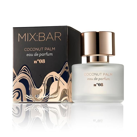 MIX:BAR Perfume for Women - Coconut Palm Fragrance - Eau de Parfum Spray - Notes of Coconut Wood,Vanilla, Salty Accord, Incense, Amber, Musk Milk, 1.7oz