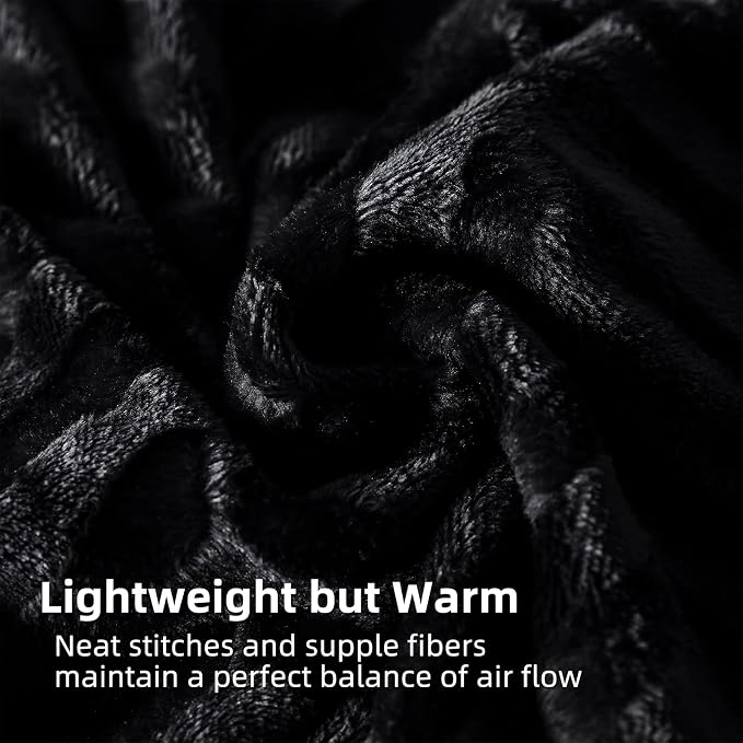 Whale Flotilla Flannel Fleece Fall Throw Blanket for Couch, Black | Lightweight Breathable Soft Sofa Throws, Plush Fluffy Chevron Design Decorative Blankets for Home Life, 50x60 Inch