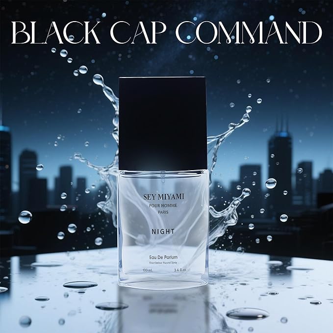 A CENTER Essey Miyami Night Cologne for Men/Eau de Parfum Natural Spray 3.4 Fl Oz Perfume for Men Suitable for All Skin Type Fragrance Daily Used