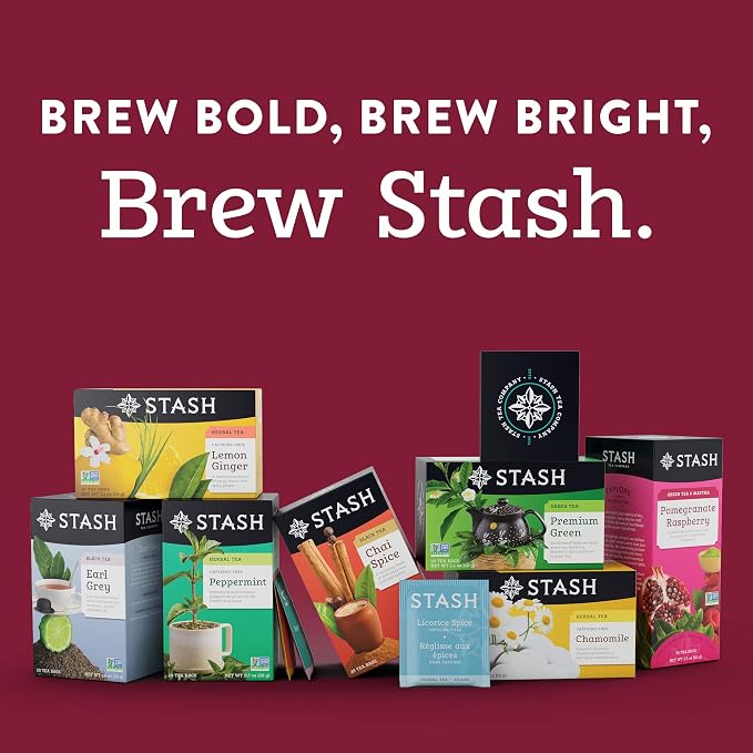 Stash Tea Decaf Pumpkin Spice Black Tea, Box of 100 Tea Bags