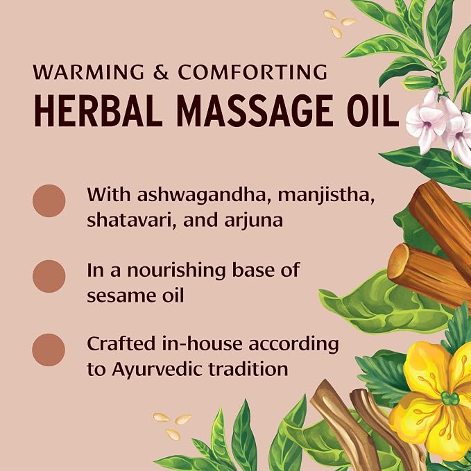Banyan Botanicals Organic Mahanarayan Oil – Deeply Penetrating Muscle & Joint Recovery Oil – Warming Ayurvedic Massage Oil for Active Mobility & Tissue Resilience – 24 oz – USDA Organic