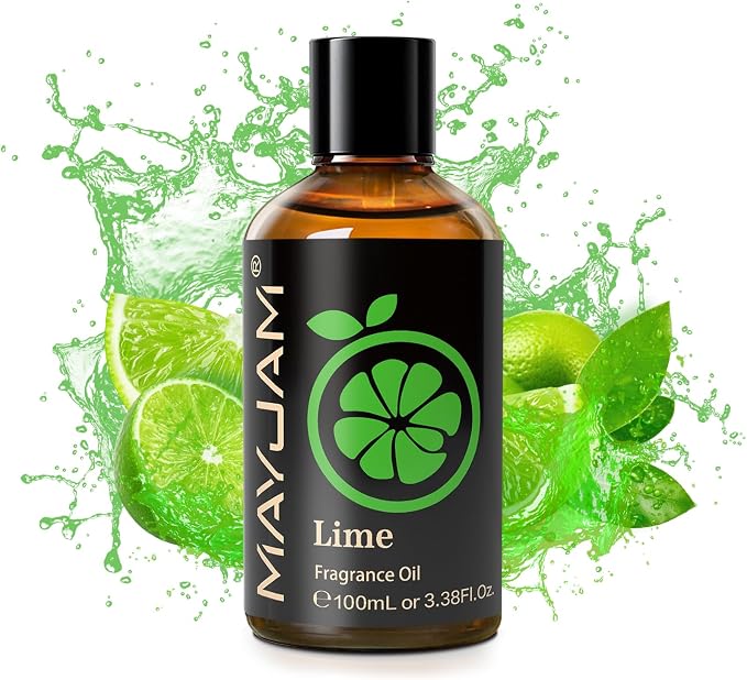 MAYJAM Lime Fragrance Oil Essential Oils for Diffusers for Home, 3.38FL.OZ | Long Lasting Scented Oils for Soap Making, Lime Essential Oil for Candle Making